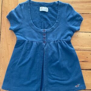 Hollister Girls Blue Button Down Shirt